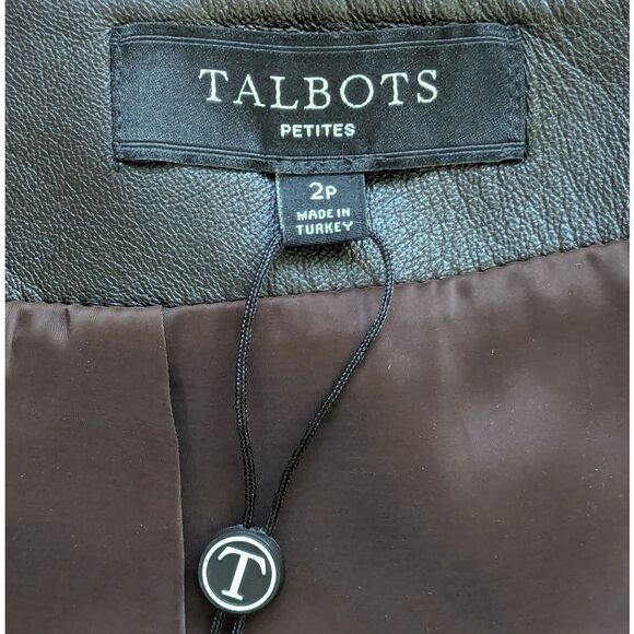 Talbots Leather Skirt Whimsigoth Quiet Luxury Dark Academia Feminine 2P NWOT - Picture 2 of 9